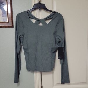Women's Green Long Sleeve Top